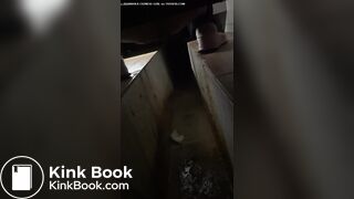 Chinese lady poops diarrhea in hurry at dinner time.