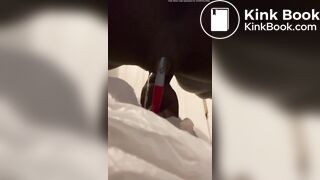 Shy ebony anal play and shit