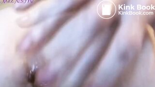 VIOLET GIRL LOOKING FOR SHIT WITH HER FINGER