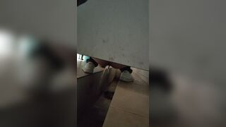 Chinese lady poops diarrhea in public toilet