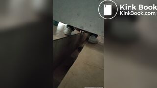 Chinese lady poops diarrhea in public toilet