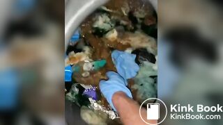 Slave cunt tasting stranger's scat