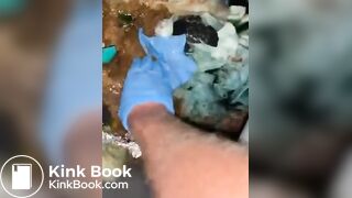 Slave cunt tasting stranger's scat