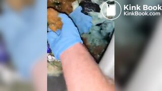 Slave cunt tasting stranger's scat