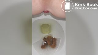 Pooping the toilet