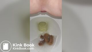 Pooping the toilet