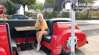 Public shit outdoor restaurant