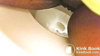 Ebony toilet poop - video 9