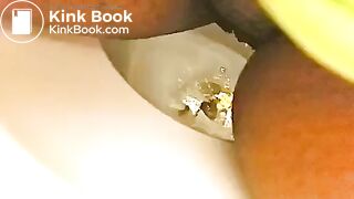 Ebony toilet poop - video 9