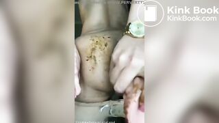 nasty slut dirty dildo and scat in pantiehose