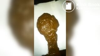 Girl spreads ass shits diarrhea