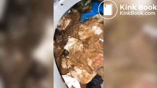 Scat swallows from Porta potty