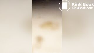 Dirty scat girl - Chewing shit after enema