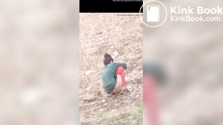 Village girl outdoor shitting video
