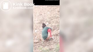 Village girl outdoor shitting video