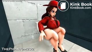 (Quickie) Extra thick Pauline and the Tiny Toilet