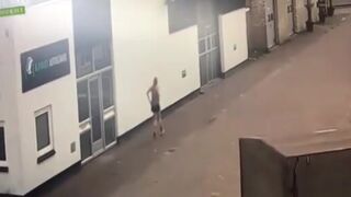 Girl poo on wall