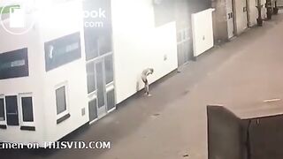 Girl poo on wall