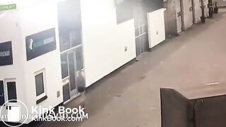 Girl poo on wall