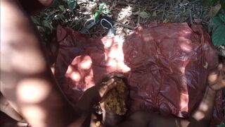 Group of ebony women piss, shitting and smear