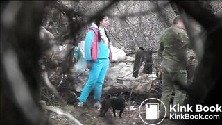 Girl Outdoor pooping voyeur - video 3