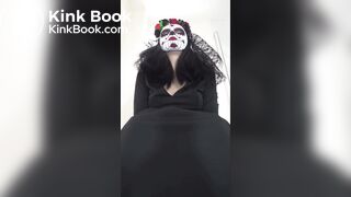 Girl taking a dump in the toilet