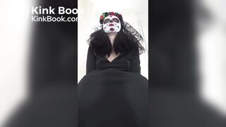 Girl taking a dump in the toilet