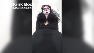 Girl taking a dump in the toilet