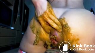 Fisting and fingering shitty asshole