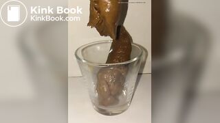 Japanese Twitter Girl Glass Cup Big Long Poop