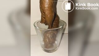 Japanese Twitter Girl Glass Cup Big Long Poop
