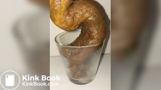 Japanese Twitter Girl Glass Cup Big Long Poop