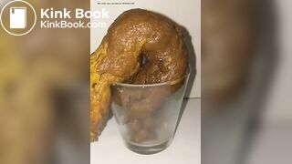 Japanese Twitter Girl Glass Cup Big Long Poop