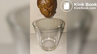 Japanese Twitter Girl Glass Cup Big Long Poop