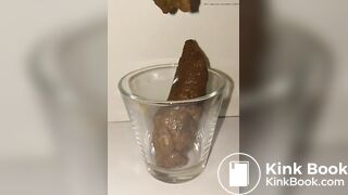 Japanese Twitter Girl Glass Cup Big Long Poop