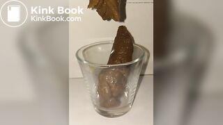 Japanese Twitter Girl Glass Cup Big Long Poop