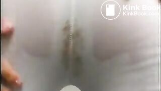 White trouser piss and poo