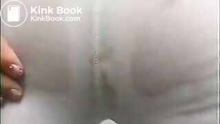 White trouser piss and poo