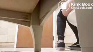 Co worker poop side view