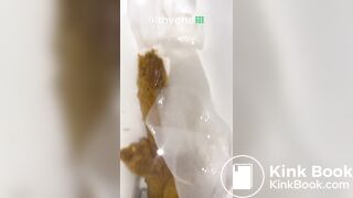 Beautiful girl take a morning shit