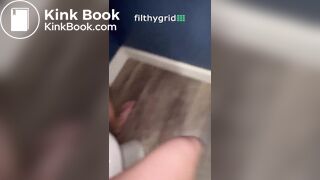 Beautiful girl take a morning shit