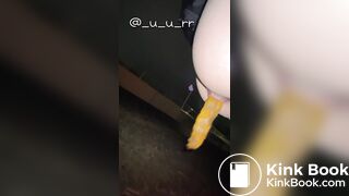 Japanese Twitter Girl Outside Big Long Poop - video 3