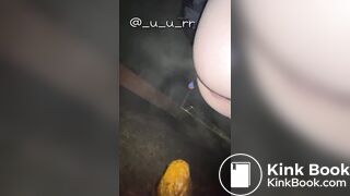 Japanese Twitter Girl Outside Big Long Poop - video 3