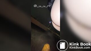Japanese Twitter Girl Outside Big Long Poop - video 3