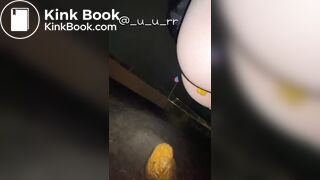 Japanese Twitter Girl Outside Big Long Poop - video 3