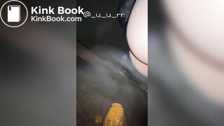 Japanese Twitter Girl Outside Big Long Poop - video 3
