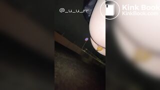 Japanese Twitter Girl Outside Big Long Poop - video 3