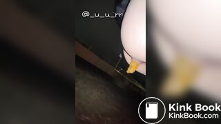 Japanese Twitter Girl Outside Big Long Poop - video 3