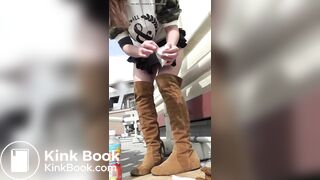 Hot Girl poops on terrace