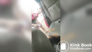 Poop herself in a car